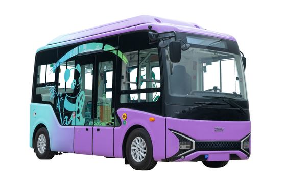 গুণমান  Electric Mini Buses Zero Emission Minibus Passenger Capacity 11 Seaters Battery Capacity 80kwh কারখানা